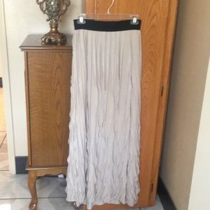 Flowy beige long skirt